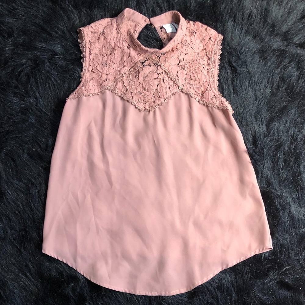 Half laced high neck top